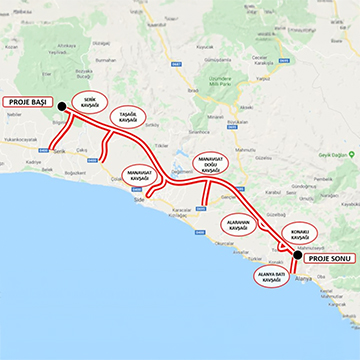 The new road will allow quicker and easier trips between Antalya and Alanya