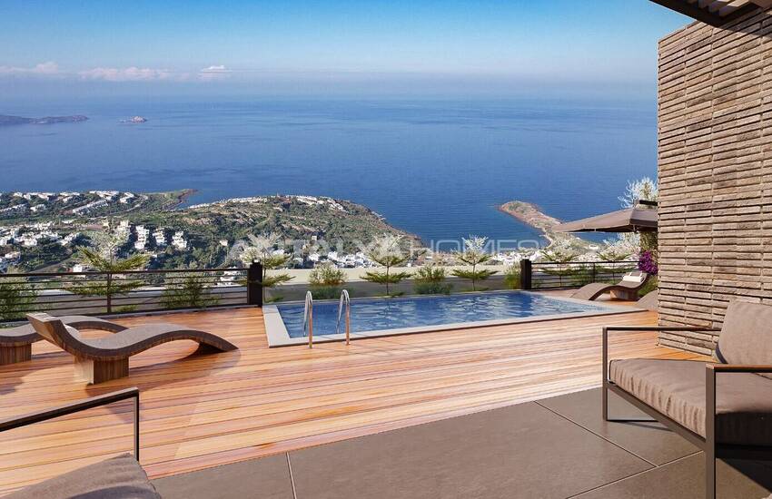 Panoramic Sea View Stone Villas in Bodrum Yalikavak