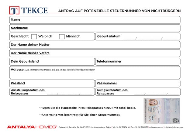 Holen Sie sich eine Steuer-ID